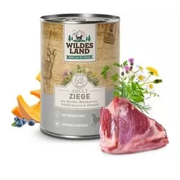 Wildes Land Nassfutter Ziege mit Kürbis & Blaubeeren 400 g
